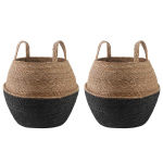 K&auml;siga taimepott 2 pcs must &oslash; 32 x 32 cm 100% mererohi