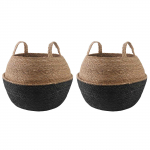 K&auml;siga taimepott 2 pcs must &oslash; 45 x 36 cm 100% mererohi