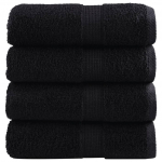 Premium-klassi pesur&auml;tikud solund 4 tk mustad 30 x 30 cm 600 g/m&sup2;