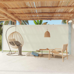 Lahtit&otilde;mmatav terrassi k&uuml;lgsein, 220 x 600 cm, kreemjas