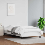 Voodiraam peatsiga ilma madratsita valge 90x200 cm