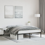 Metallist voodiraam, must, 160x200 cm