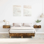 Voodiraam ilma madratsita, suitsutatud tamm 140x190 cm