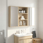 Vannitoa seinakapp sonoma tamm 40 x 16 x 62,5 cm t&ouml;&ouml;deldud puit