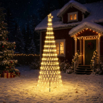 Led j&otilde;ulupuu 300 cm 350 led-i soe valge raud must