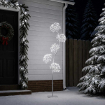 S-kujuline led-j&otilde;ulupuu valge 20 x 20 x 175 cm teras 840 led-i