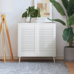 Kapiuksed, v&otilde;rega disain 2 tk valge 69x39,4 cm m&auml;nnipuit