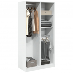 Garderoob valge 100 x 50 x 200 cm tehispuit