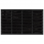 Uksematt, ristk&uuml;lik, 45x75 cm, kumm ja kookoskiud