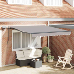 K&auml;igukohandatav varikatus helehall 350 x 250 cm kangas