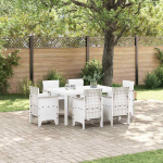 Aia s&ouml;&ouml;gilaudade komplekt 7 pcs valge polt rattan