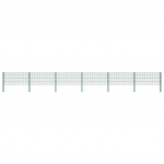 Aiapaneel postidega, raud, 1040 x 80 cm, roheline