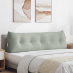 Seljatugi padi helehall 160 x 24 x 50 cm samet