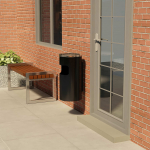 Seinale kinnitatav tuhatoos, teras, 26 l, must