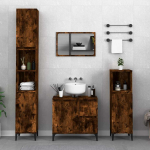 Vannitoakapp, suitsutatud tamm, 65 x 33 x 60 cm, tehispuit
