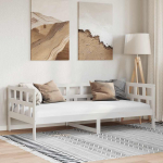 P&auml;evavoodi raam ilma madratsita, valge, m&auml;nnipuit, 90 x 200 cm