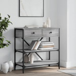 Konsoollaud, hall sonoma tamm, 75x34,5x75 cm, tehispuit