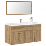 Peegliga vannitoakapp artisan oak engineered wood
