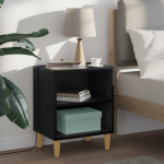 Voodikapp 2 pcs must tamm 40 x 30 x 50 cm tehispuit