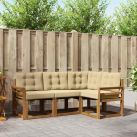 V&auml;li diivanikomplekt padjaga 4 pcs looduslik ja beež