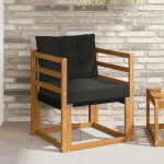 2 t&uuml;kk v&auml;li diivanikomplekt tugev acacia puit ja textilene