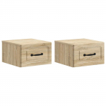 Seinale kinnitatav &ouml;&ouml;tis 2 pcs sonoma tamm 34,5 x 33 x 20 cm