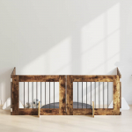 Koerav&auml;rav koos aluspuudega 4 pcs suitsutatud tamm 80 x 60 cm