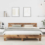 Voodi raam vana puit 203 x 185 x 70 cm tehispuit