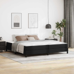 Voodi raam madratsiga must 200 x 200 cm kangas