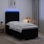 Led kastivoodiga madrats led-ribadega must 80 x 200 cm kangas
