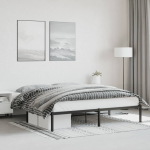 Metallist voodiraam, must, 183x213 cm