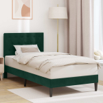 Voodi raam peaga tumeroheline 90 x 200 cm samet
