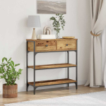 Konsoollaud sahtliga vana puit 72.5 x 25 x 75 cm tehispuit