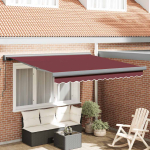 K&auml;sitsi sisset&otilde;mmatav varikatus, burgundia punane, 300x250 cm