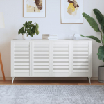 Kapiuksed, v&otilde;rega disain 4 tk valge 69x39,4 cm m&auml;nnipuit