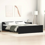Voodiraam ilma madratsita, must tamm 160x200 cm ehituspuit