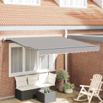 K&auml;igukohandatav varikatus helehall 350 x 250 cm kangas