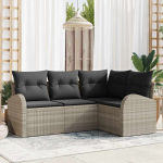Aia diivanikomplekt 4 pcs helehall pol&uuml;rotang