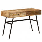 Sahtlitega kirjutuslaud, toekast mangopuidust, 110 x 50 x 76 cm
