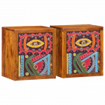 &Ouml;&ouml;lambi kapp 2 pcs pruun 35 x 30 x 40 cm tugev akaatsiapuit