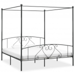 Baldahhiiniga voodiraam, hall, metall, 180 x 200 cm