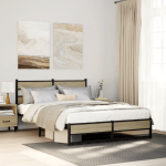 Metallist voodiraam ilma madratsita sonoma tamm 160x200 cm