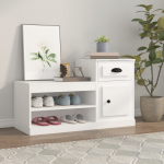 Jalatsikapp, valge, 100 x 42 x 60 cm, tehispuit