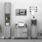 Vannitoakapp, hall sonoma tamm, 65 x 33 x 60 cm, tehispuit