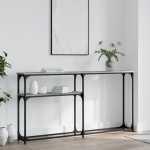Konsoollaud, hall sonoma tamm, 145 x 22,5 x 75 cm, tehispuit