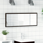 Led vannitoa peegel peegliga must tamm 100 x 8,5 x 37 cm klaas