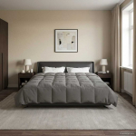 Suvised teki rapistatud helehall 200 x 200 cm mikrokiud