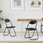 Kokkupandav einetool 2 pcs must 48 x 43,5 x 81 cm pvc teras