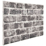 Seinapaneelid 10 pcs tumehall ja valge 100 x 50 cm eps vaht