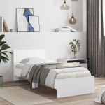 Peatsiga voodiraam valge 80 x 200 cm t&ouml;&ouml;deldud puit